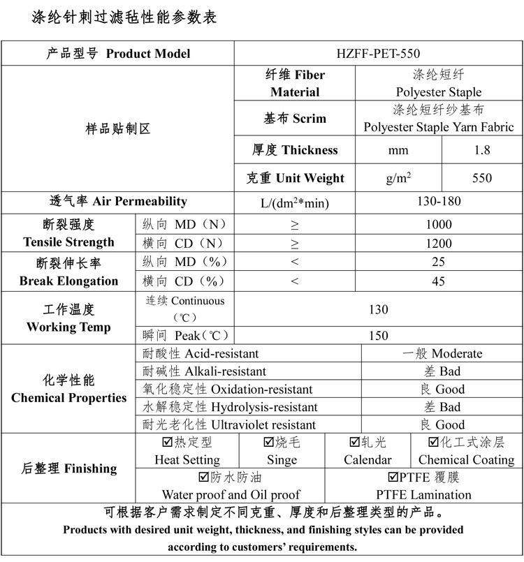 涤纶针刺毡除尘布袋 涤纶针刺毡除尘布袋